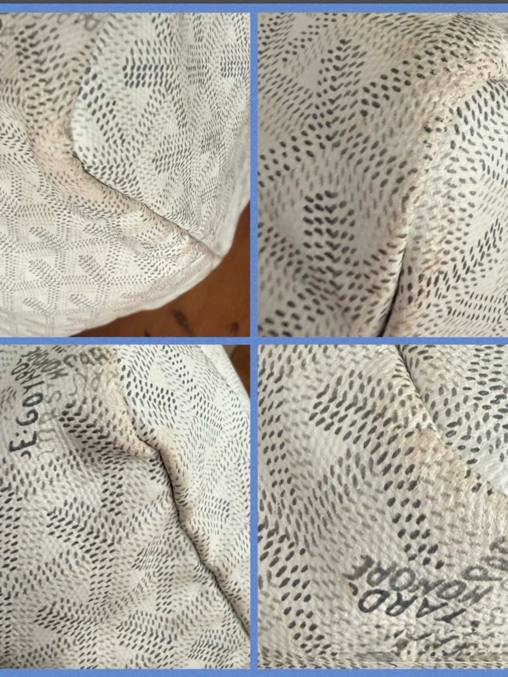 Goyard -White Chevron St Louis GM Tote with Pouch w/COA - Picture 9 of 12